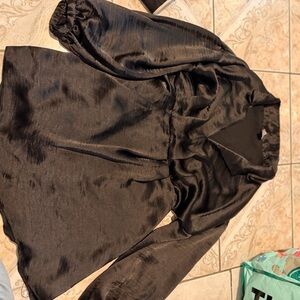 ASOS Black Satin Top